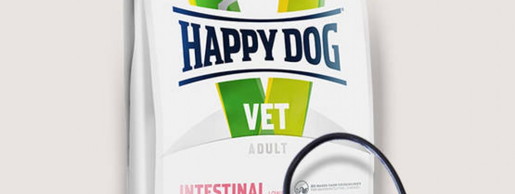 Veterinārā barība suņiem Happy Dog VET Diät Intestinal Low Fat: kuņģa-zarnu trakta slimību gadījumā