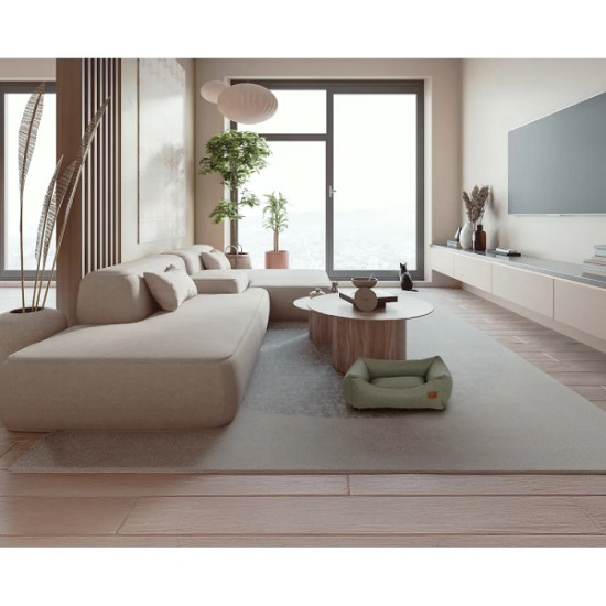 Agui mīkstā gultiņa mājdzīvniekiem Noble / 100x80x30cm (salvijas zaļa)