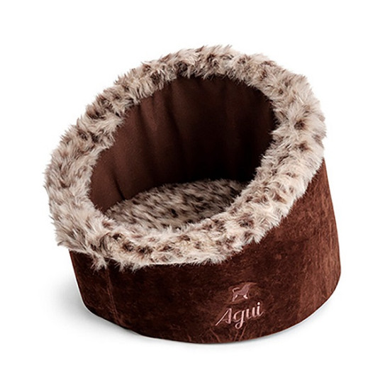 Agui mīkstā gultiņa mājdzīvniekiem Wild Igloo (brūna)