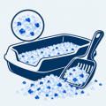Silica gel cat litter