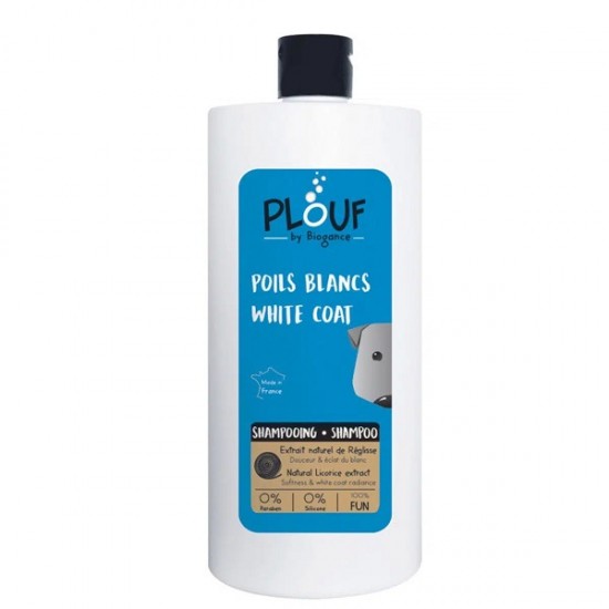 Biogance PLOUF White Coat Shampoo - šampūns suņiem ar baltu/gaišu apspalvojumu