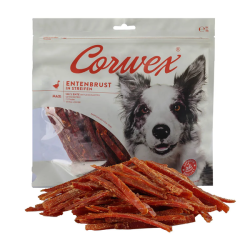 Corwex Hundesnack Entenbrust in Streifen - kārumi suņiem pīles gaļas strēmeles