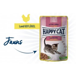 Happy Cat Meat in Sauce - Kitten & Junior Land-Geflügel