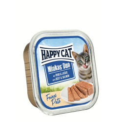 Happy Cat Minkas Duo Rind & Lachs Paté - konservi kaķiem pastēte ar liellopu & lasi