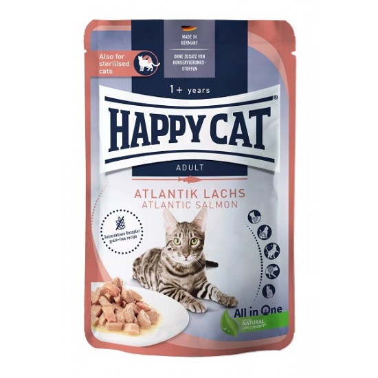 Happy Cat Meat in Sauce - Culinary Atlantik-Lachs - konservi kaķiem ar lasi