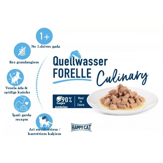 Happy Cat Meat in Sauce - Culinary Quellwasser-Forelle - konservi kaķiem ar foreli