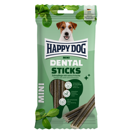 Happy Dog Dental Snacks - Dental Sticks Mini - košļājami kārumi (nūjiņas) suņiem