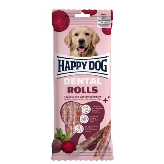 Happy Dog Dental Snacks - Dental Rolls - košļājami kārumi (rullīši) suņiem