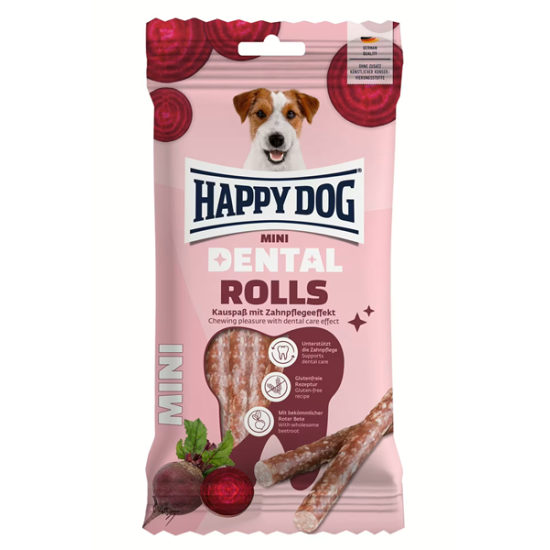 Happy Dog Dental Snacks - Dental Rolls Mini - košļājami kārumi (rullīši) suņiem
