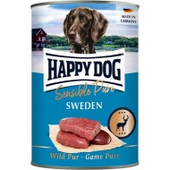 Happy Dog Sensible Pure Sweden - Dosenfutter für Hunde mit Wildfleisch