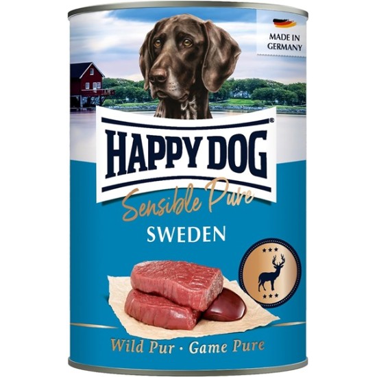 Happy Dog Sensible Pure Sweden - konservi suņiem ar medījumu gaļu
