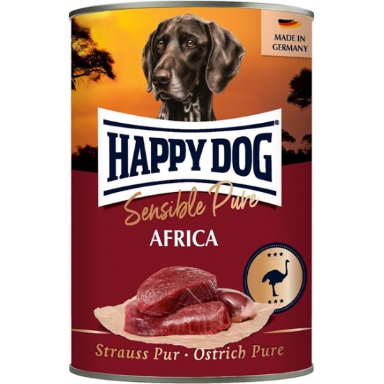 Happy Dog Sensible Pure Africa - dosenfutter für Hunde mit Straußenfleisch