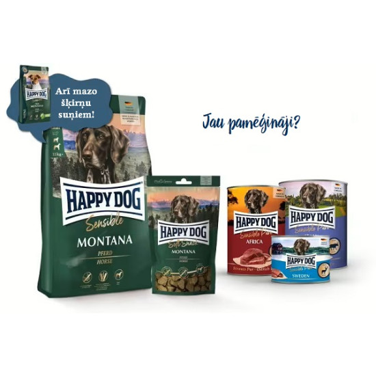 Happy Dog Sensible Pure Montana - konservi suņiem ar zirga gaļu