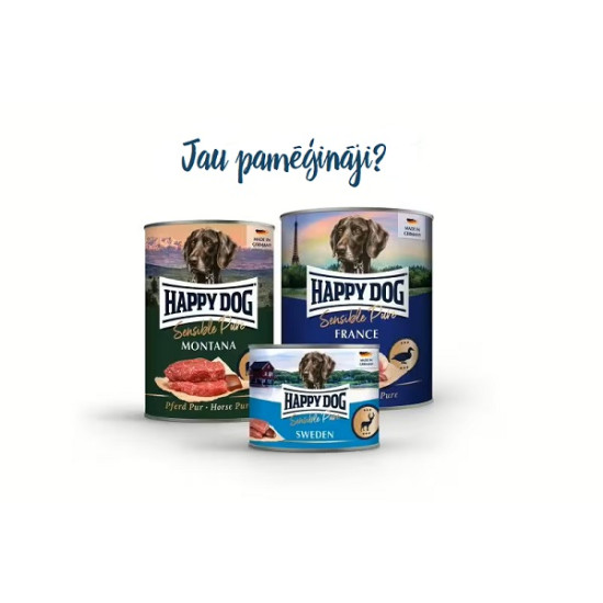 Happy Dog Sensible Pure Germany - konservi suņiem ar liellopa gaļu