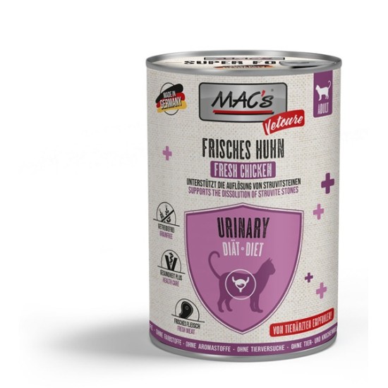 MAC's Cat Vetcare Urinary Rind & Pute - konservi kaķiem urīnceļu veselībai ar liellopu & tītaru
