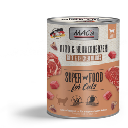 MAC's Cat Rind & Hühnerherzen - konservi kaķiem ar liellopu & vistu sirdīm