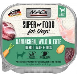 MAC's Dog Kaninchen, Wild & Ente - konservi suņiem ar trusi, medījumu & pīli