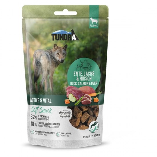Tundra Dog Snack Active & Vital Ente, Lachs & Hirsch
